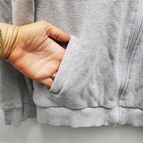 LACOSTE Cotton Full  Zip Up Cardigan Sweatshirt Terry Cloth Lining  Men & Women - Picture 8 of 12